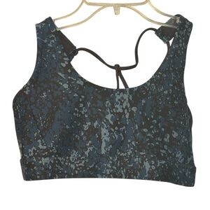 SoulCycle Blue Patterned Women's Sports Bra